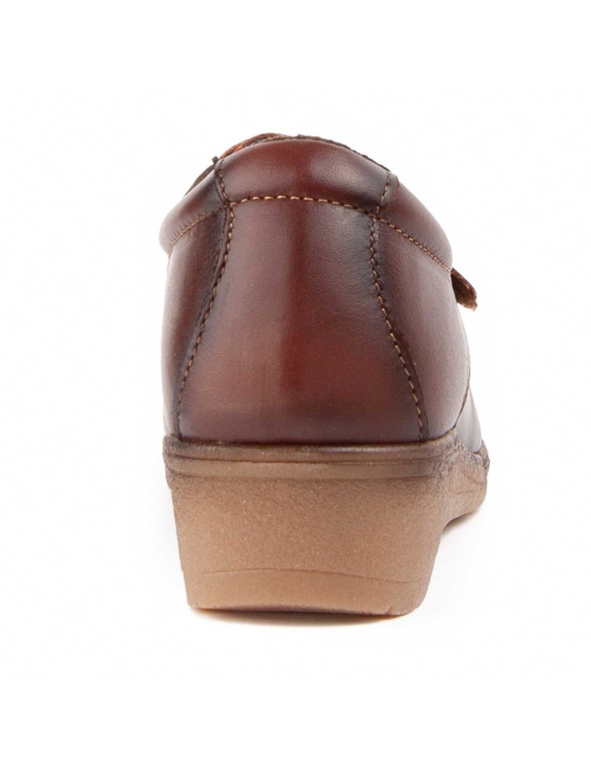 Mocassin Plataforma Senhora Castanho