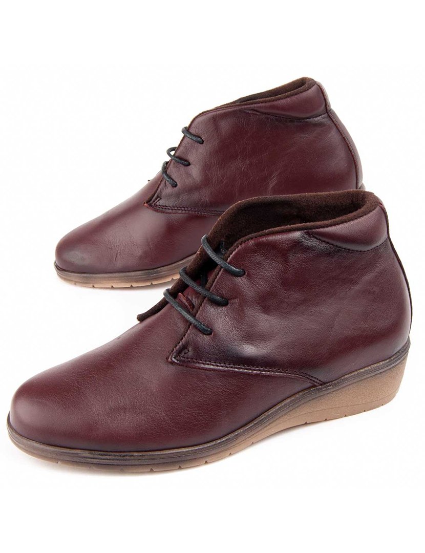 Botins Plataforma Senhora Vermelho