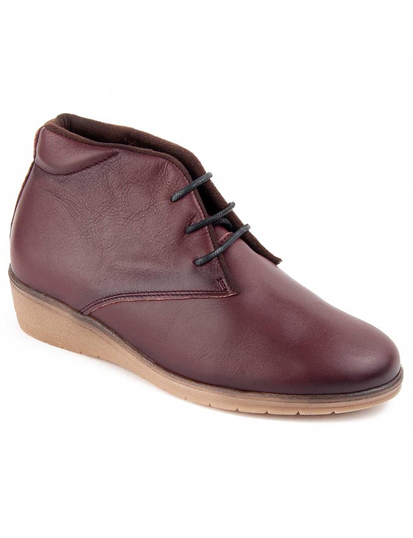 Botins Plataforma Senhora Vermelho