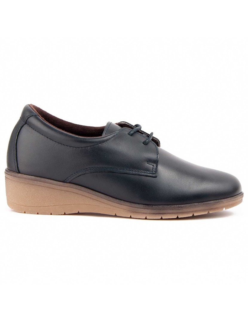 Sapatos Oxford Plataforma Senhora Azul