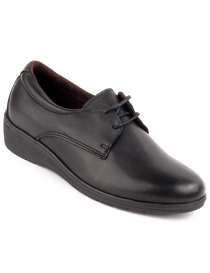 Sapatos Oxford Plataforma Senhora Preto