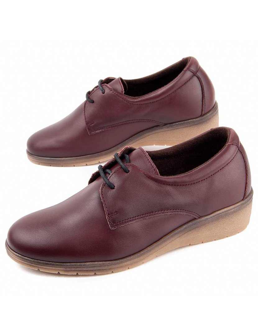 Sapatos Oxford Plataforma Senhora Vermelho