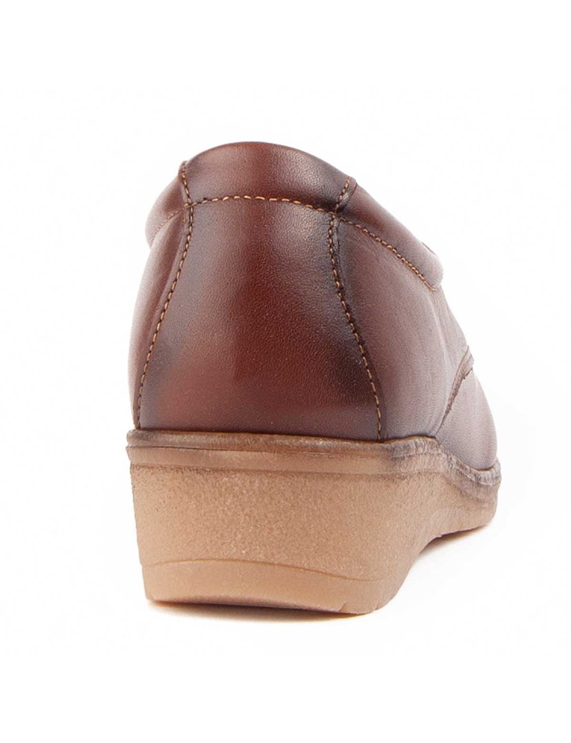 Sapatos Oxford Plataforma Senhora Castanho