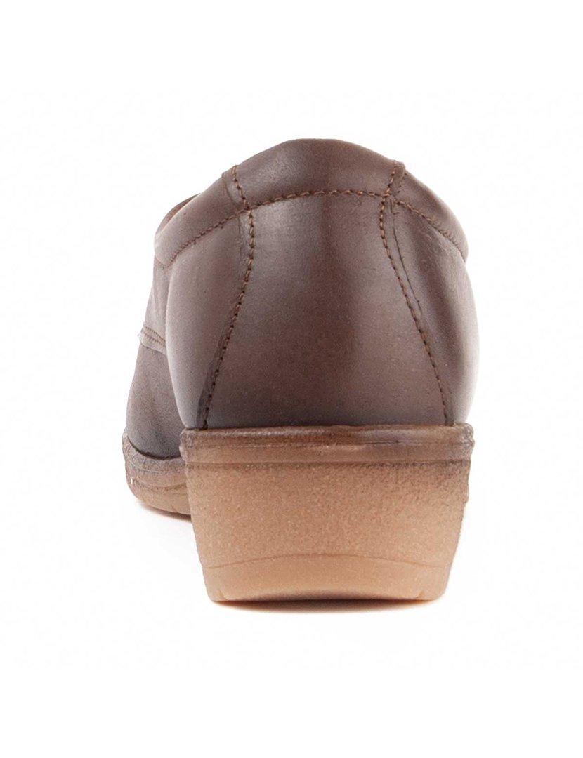 Sapatos Oxford Plataforma Senhora Castanho