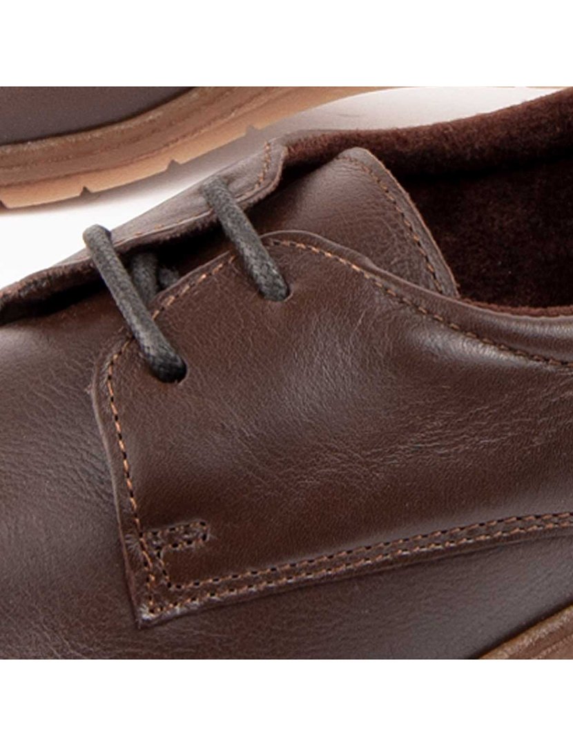 Sapatos Oxford Plataforma Senhora Castanho