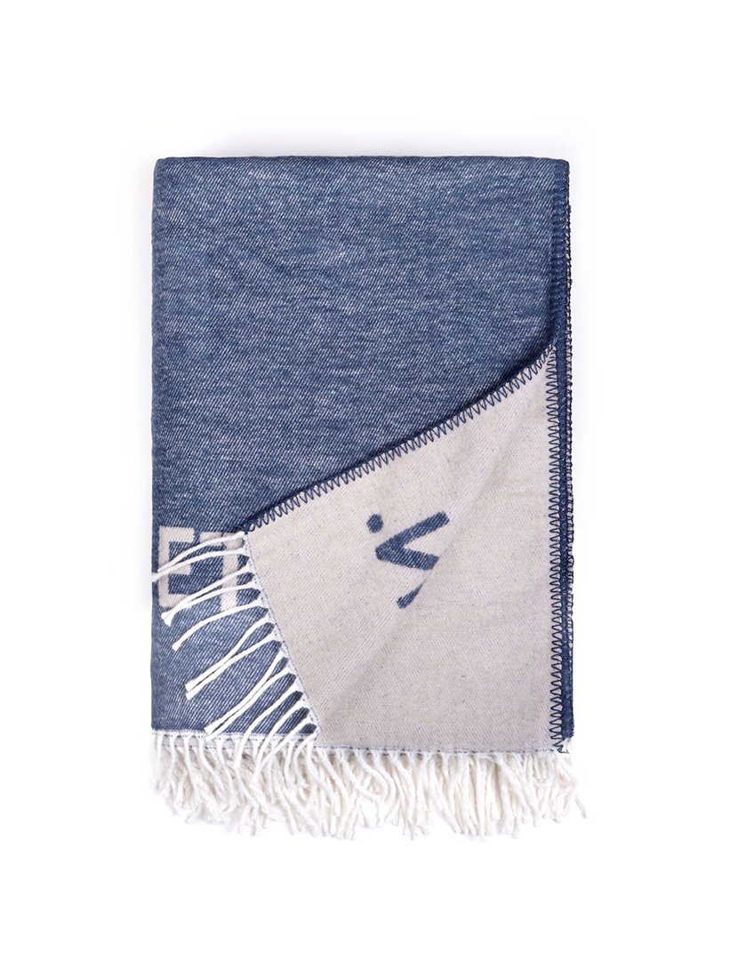 Manta Bicolor Rainbow Azul/Cinzento