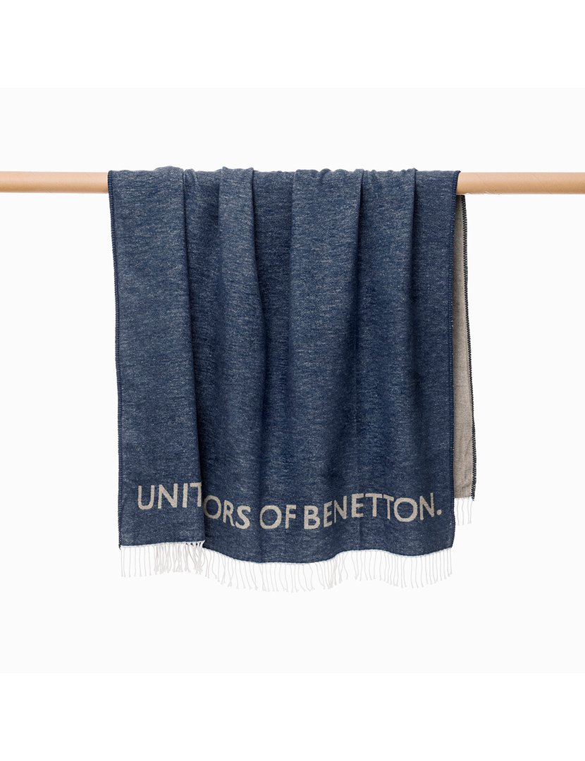 Manta Bicolor Rainbow Azul/Cinzento