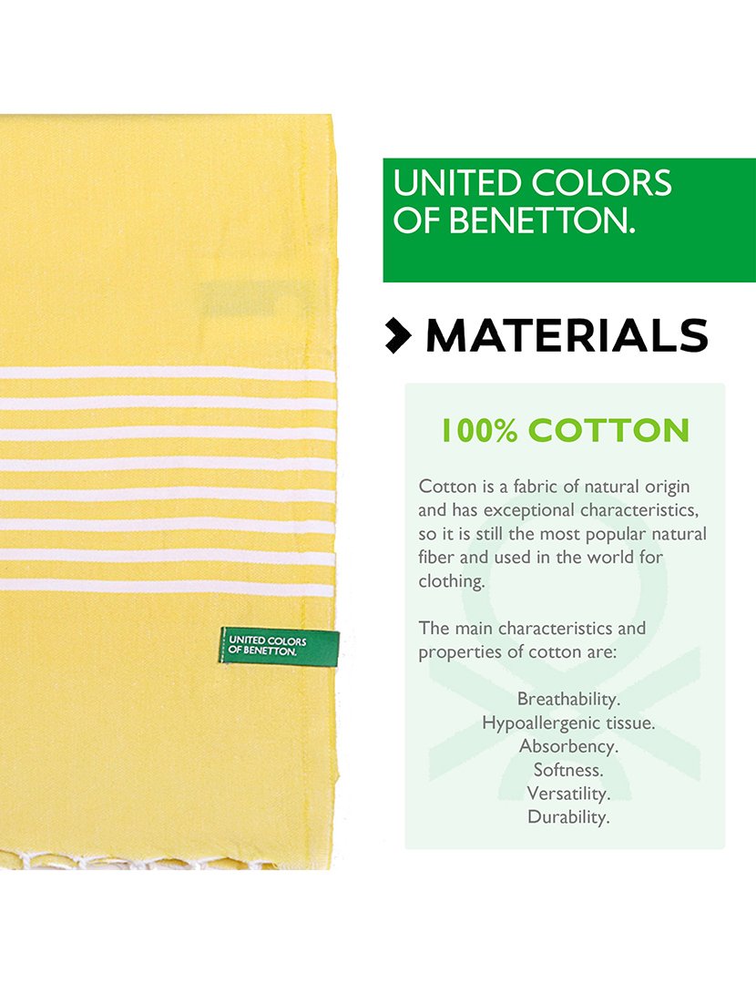 Toalha Praia Riscas Amarelo 80x165 cm