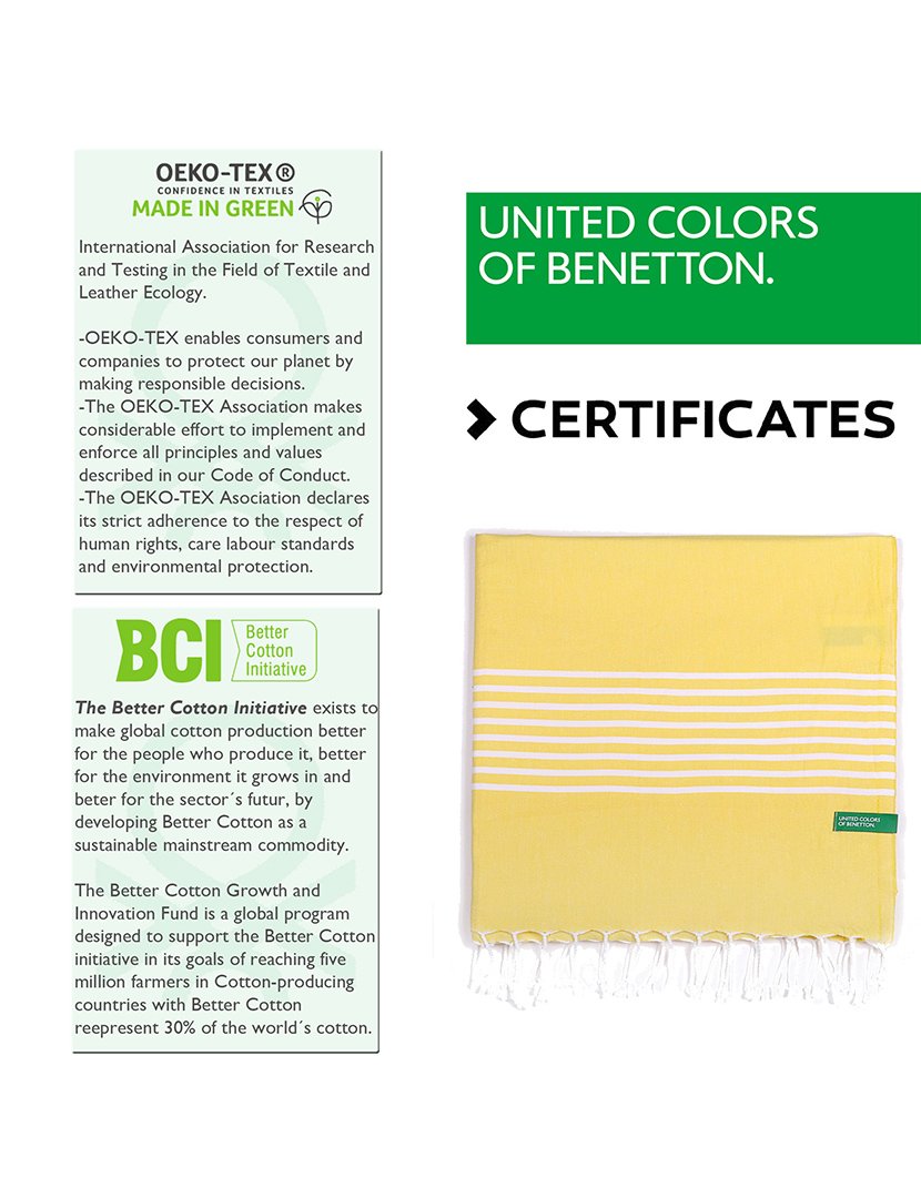 Toalha Praia Riscas Amarelo 80x165 cm