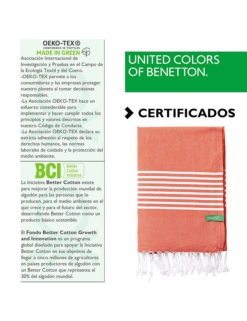 Toalha Praia Riscas Vermelho 80x165 cm