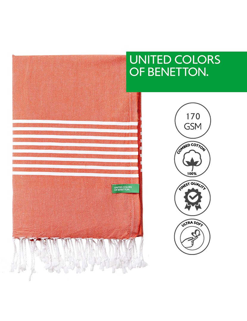 Toalha Praia Riscas Vermelho 80x165 cm