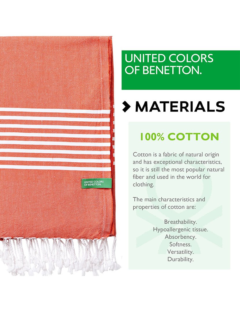 Toalha Praia Riscas Vermelho 80x165 cm