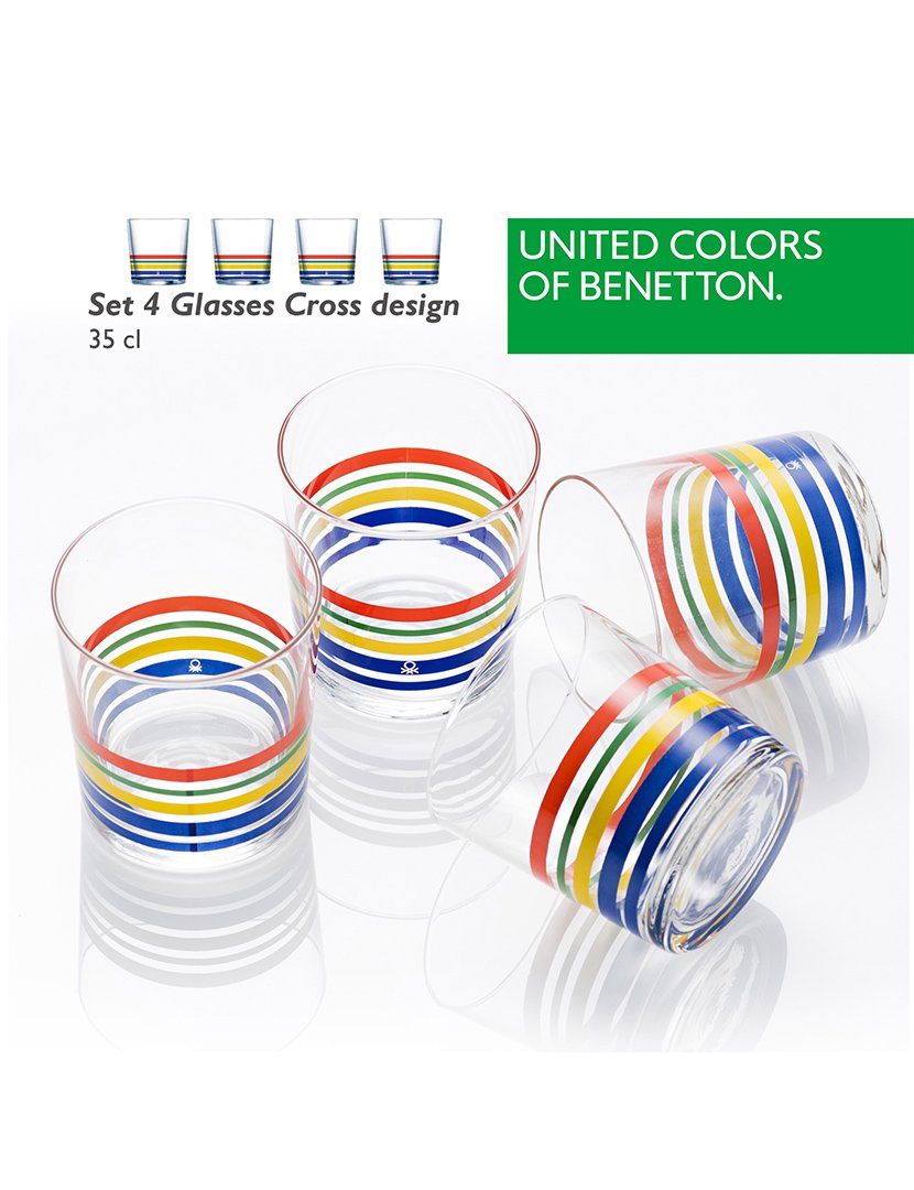 Conjunto 4 Copos Rainbow Riscas