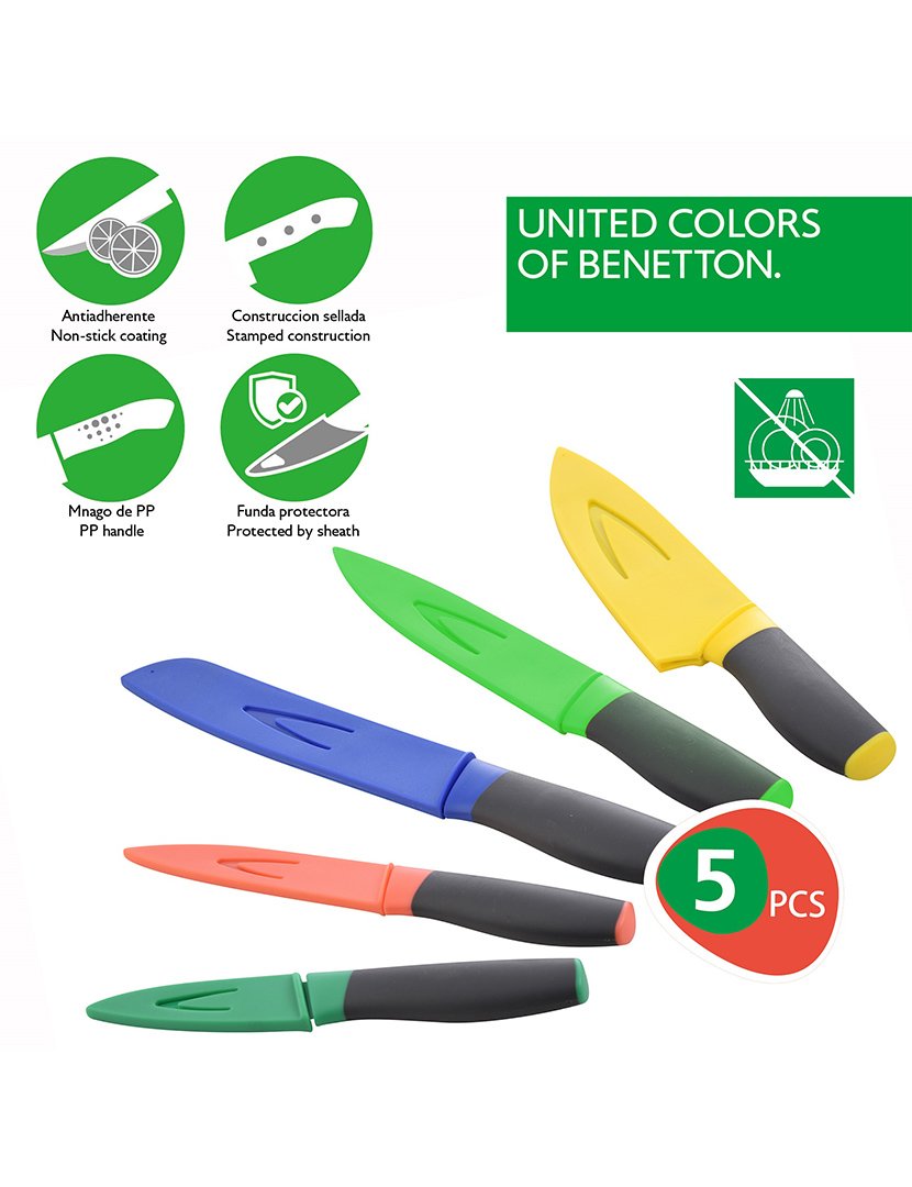 Conjunto 5 Facas Multicor