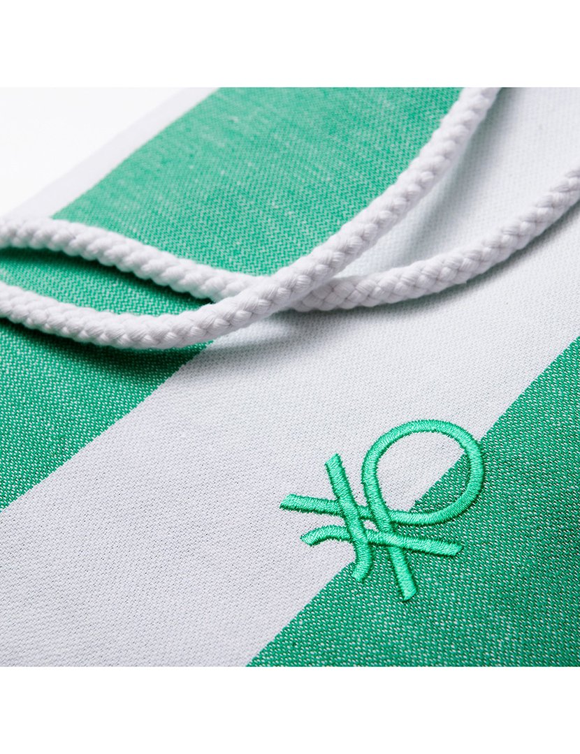 Toalha Praia + Bolsa Riscas Verde