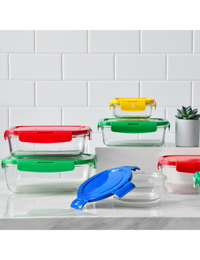 Caixa Hermética Rectangular Verde 1180 ml