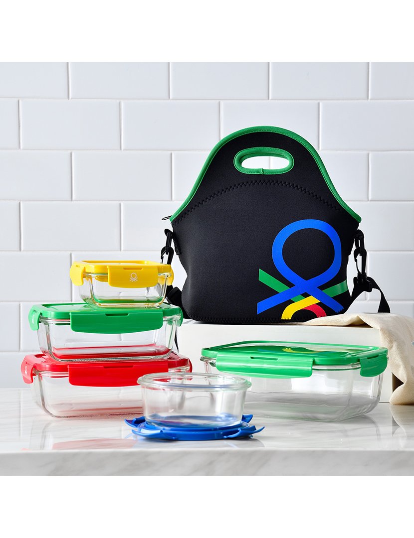 Caixa Hermética Rectangular Verde 1180 ml