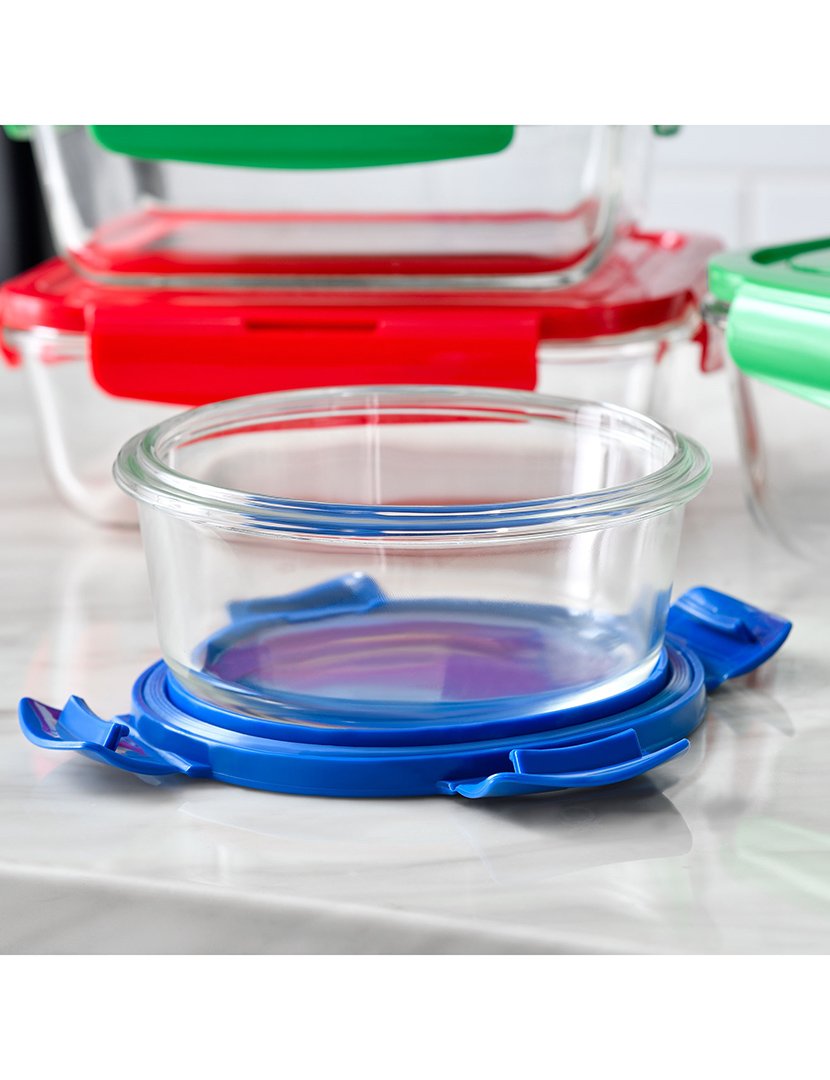 Caixa Hermética Redonda Azul 570 ml