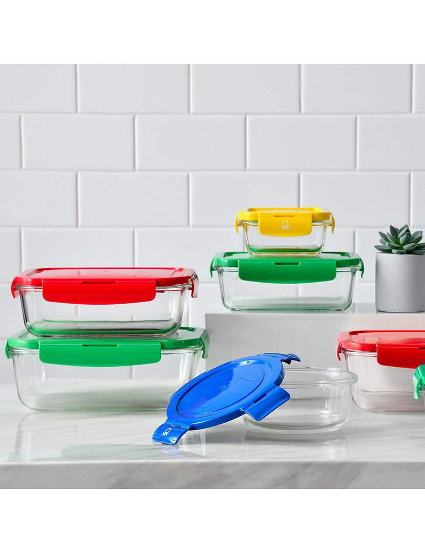 Caixa Hermética Redonda Azul 570 ml