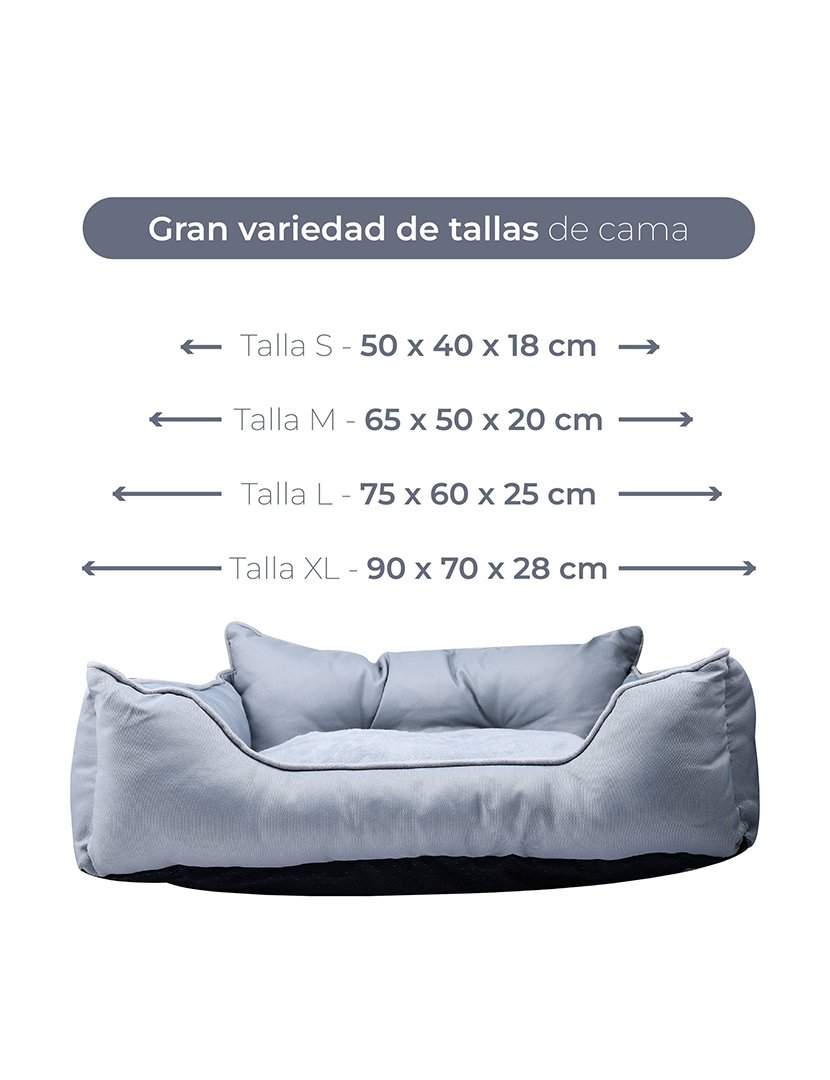 Cama Cão Cinzento 90x70 cm