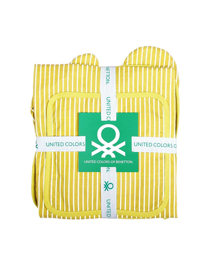 Conjunto Avental + Luvas Cozinha Amarelo