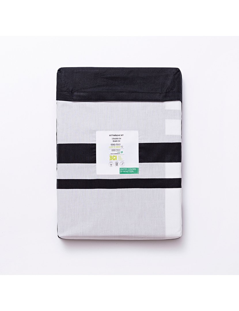 Conjunto Capa Edredon Black&White 135x200+80x80 cm