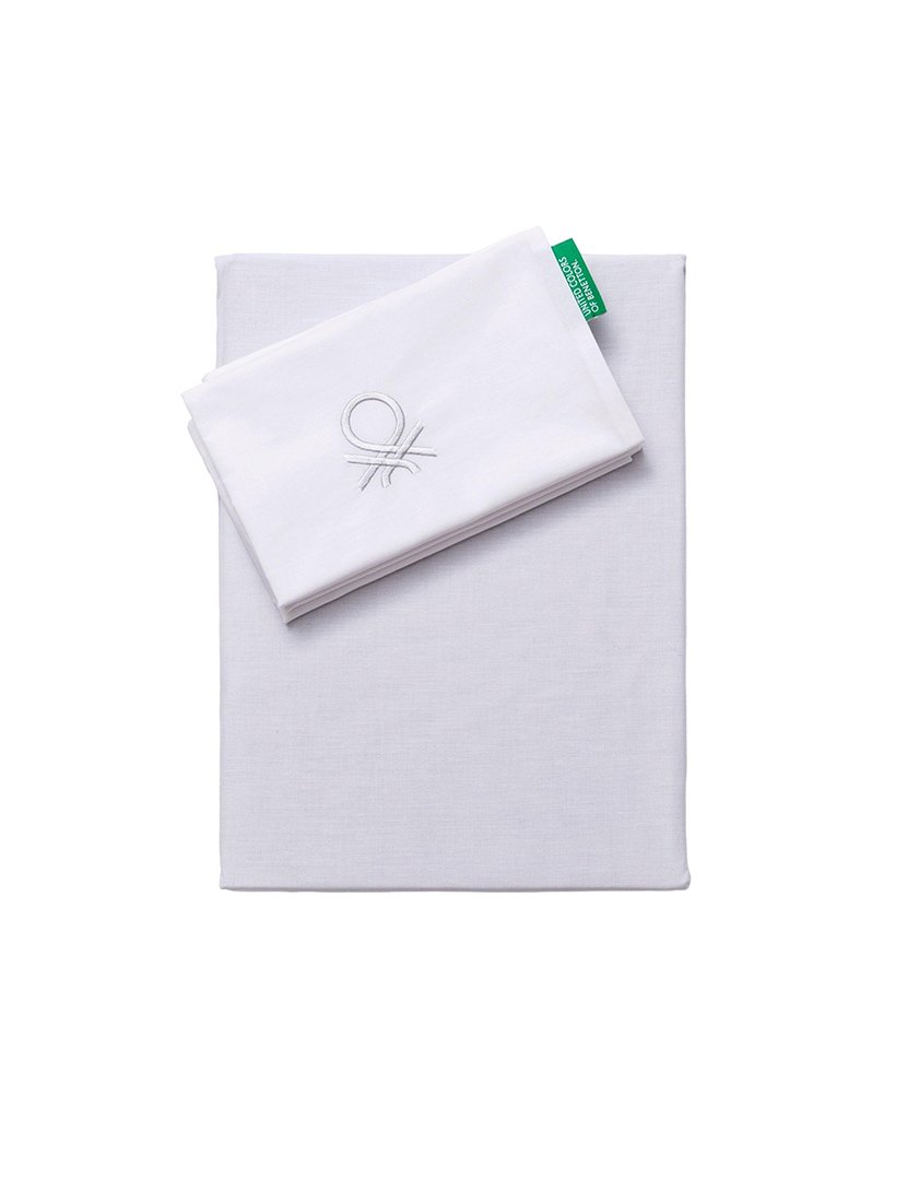 Conjunto Capa Edredon Branco/Cinza 155x220+80x80 cm