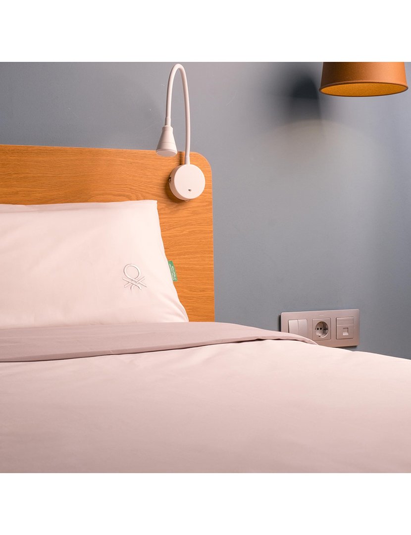 Conjunto Capa Edredon Branco/Cinza 155x220+80x80 cm