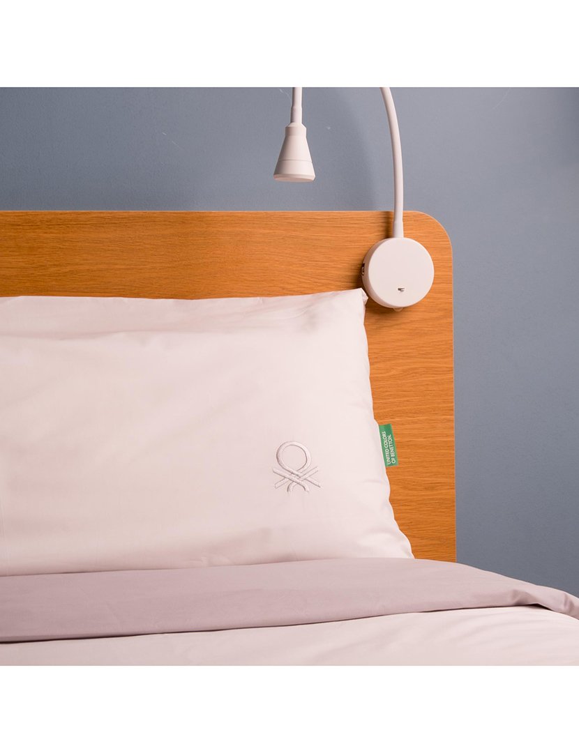 Conjunto Capa Edredon Branco/Cinza 155x220+80x80 cm