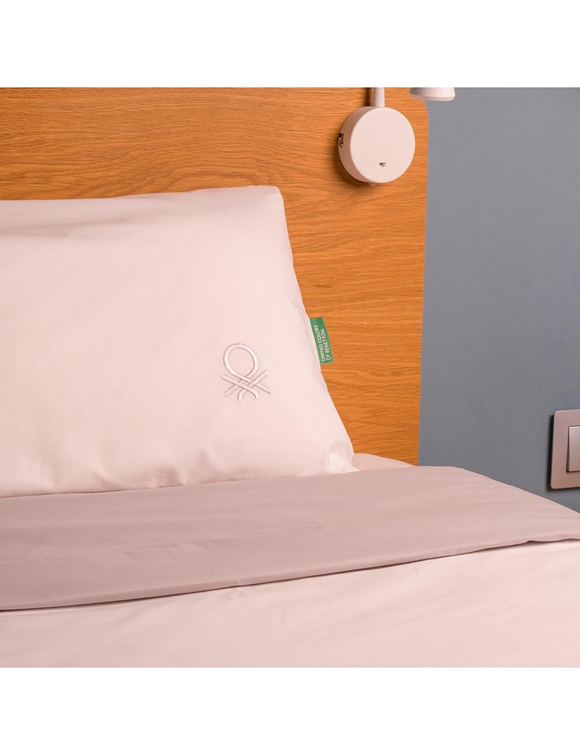 Conjunto Capa Edredon Branco/Cinza 155x220+80x80 cm