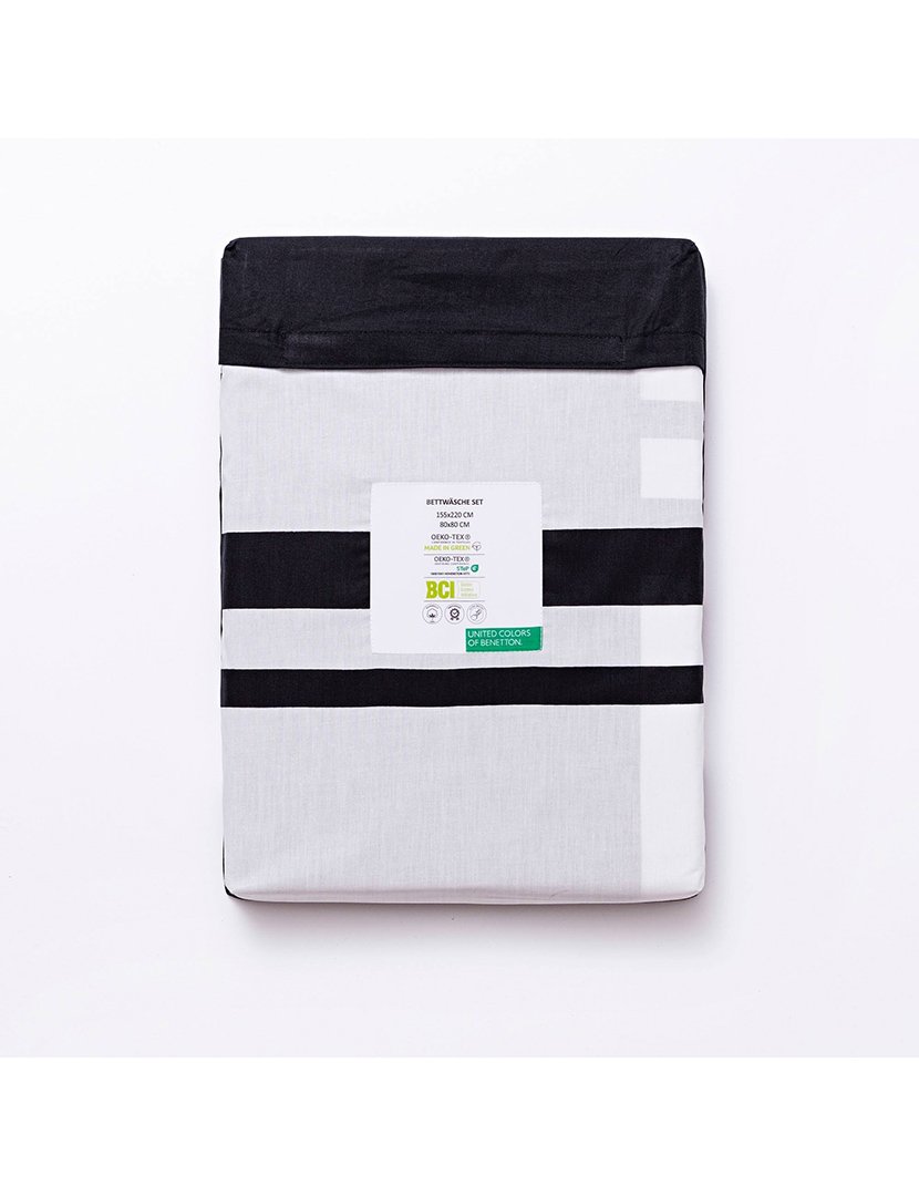 Conjunto Capa Edredon Black&White 155x220+80x80 cm