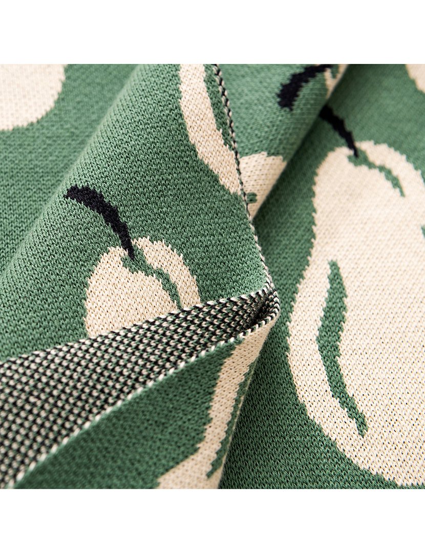 Manta Fruits Vermelho Escuro