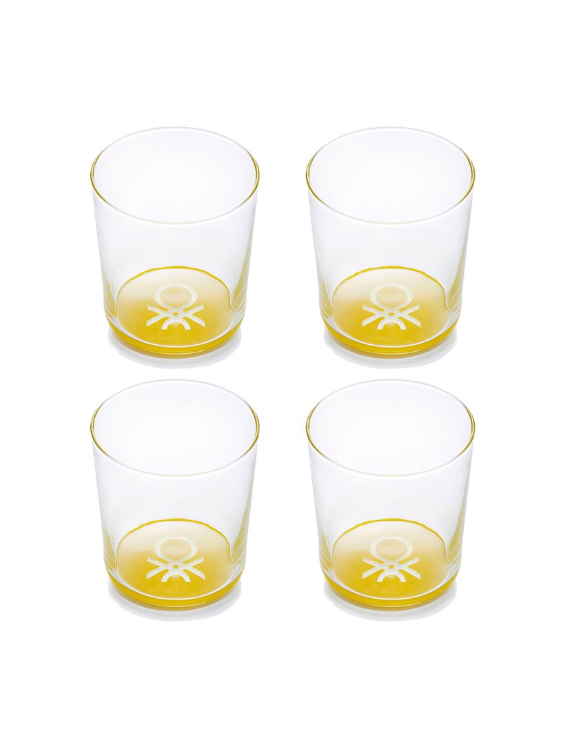 Conjunto 4 Copos Rainbow Amarelo