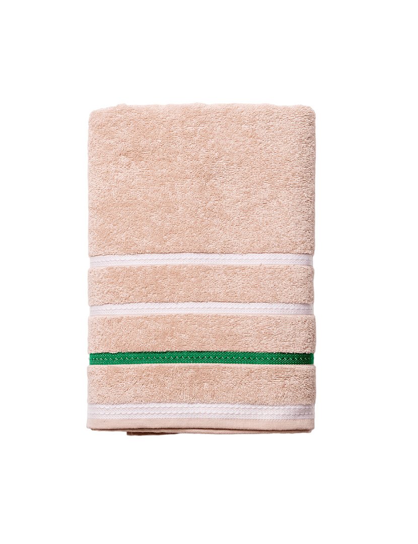 Toalha Banho Bege Riscas 70x140 cm