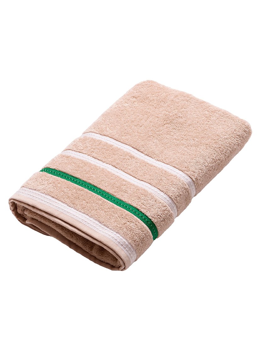 Toalha Banho Bege Riscas 70x140 cm