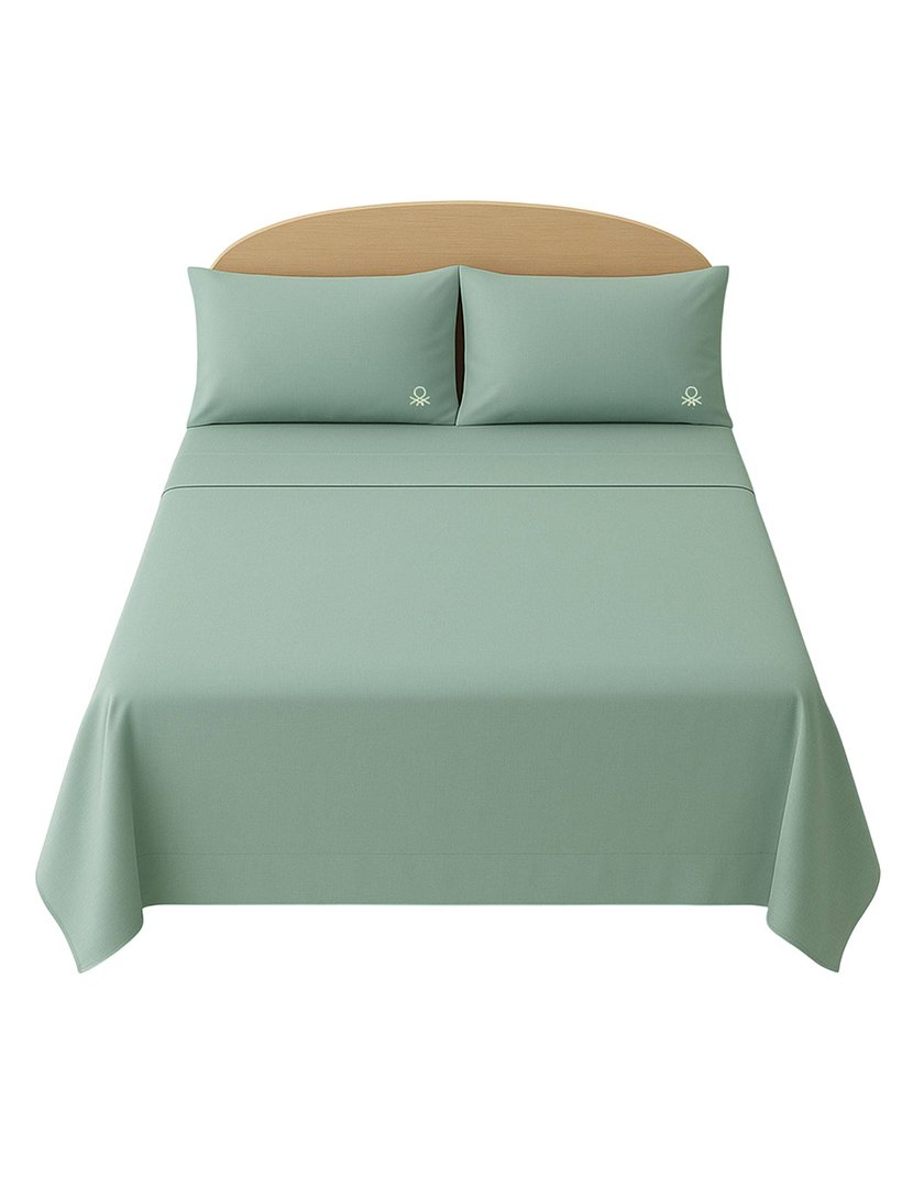 Conjunto Lençóis Verde Água 120x200x25+50x80 cm