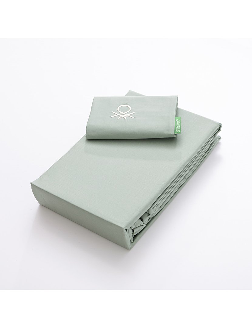 Conjunto Lençóis Verde Água 90x200x40+50x85 cm