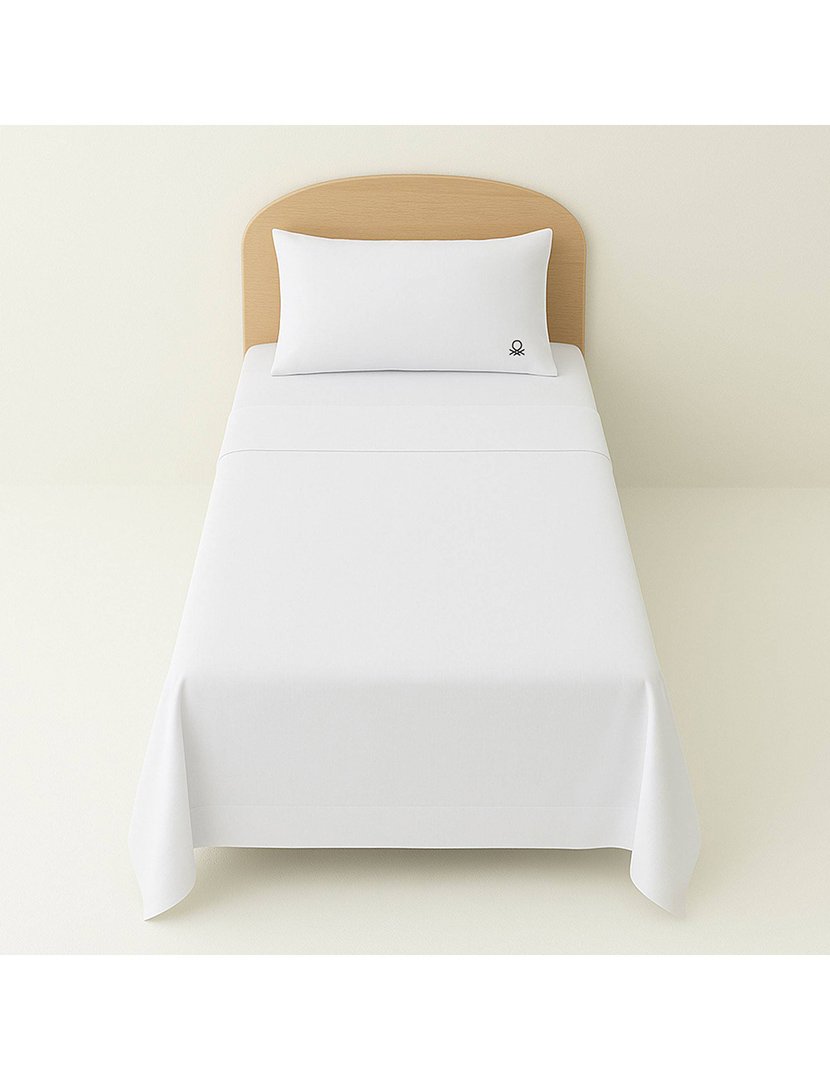 Conjunto Lençóis Brancos 90x200x25+50x80 cm