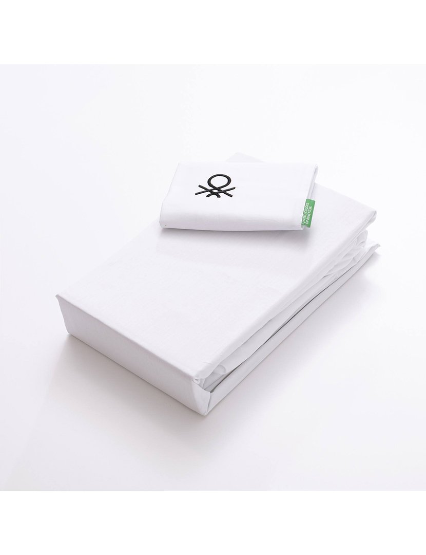 Conjunto Lençóis Brancos 90x200x25+50x80 cm