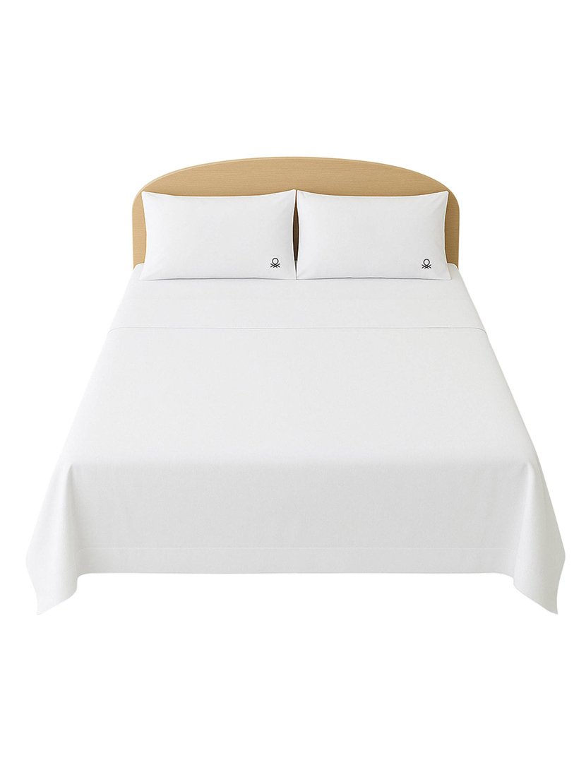 Conjunto Lençóis Brancos 120x200x25+50x80 cm