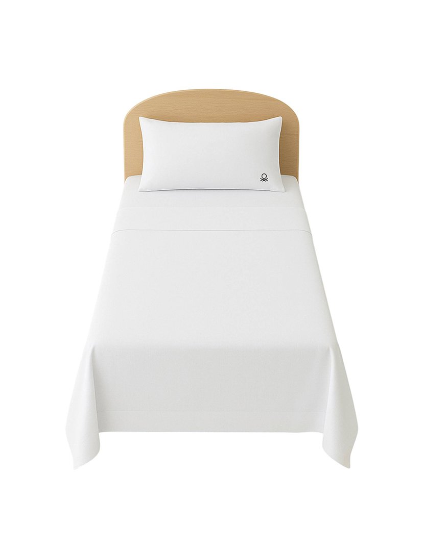 Conjunto Lençóis Brancos 90x200x30+45x115 cm