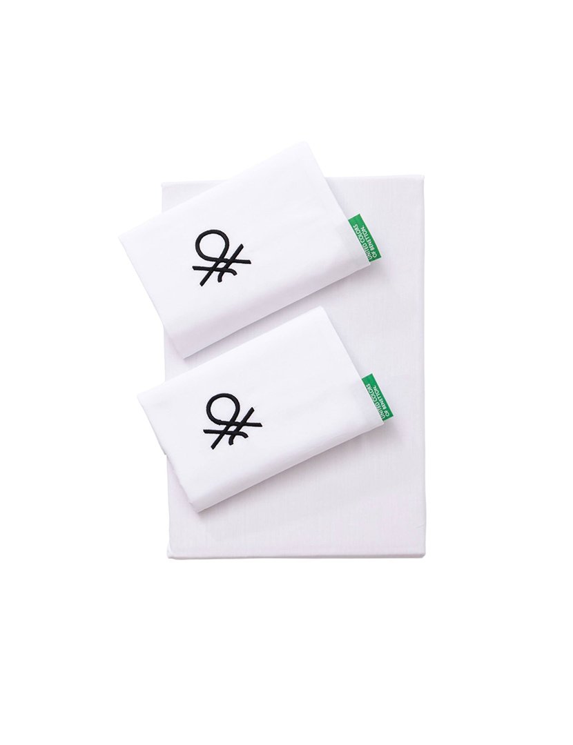 Conjunto Lençóis Brancos 160x200x30+50x80 cm