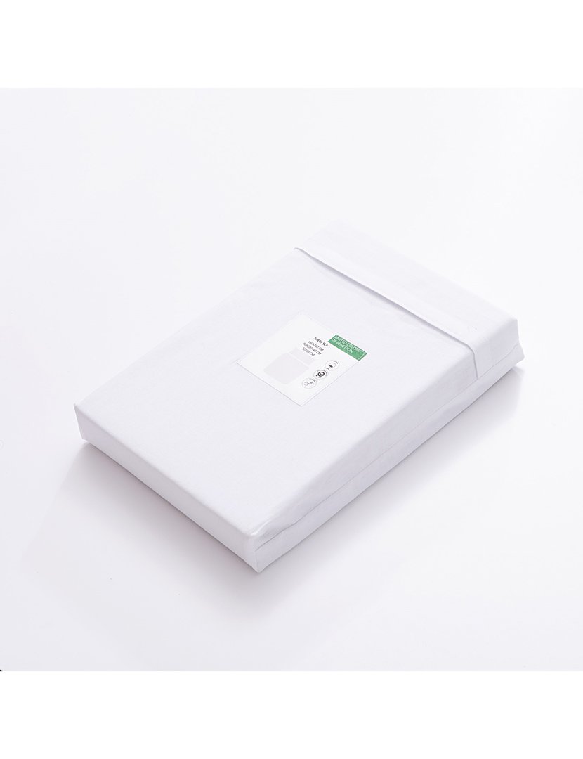 Conjunto Lençóis Brancos 160x200x30+50x80 cm