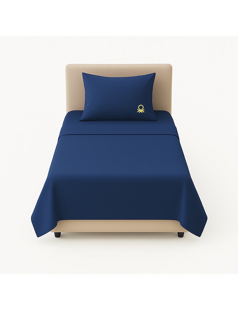 Conjunto Lençóis Azul Marinho 90x200+30 cm