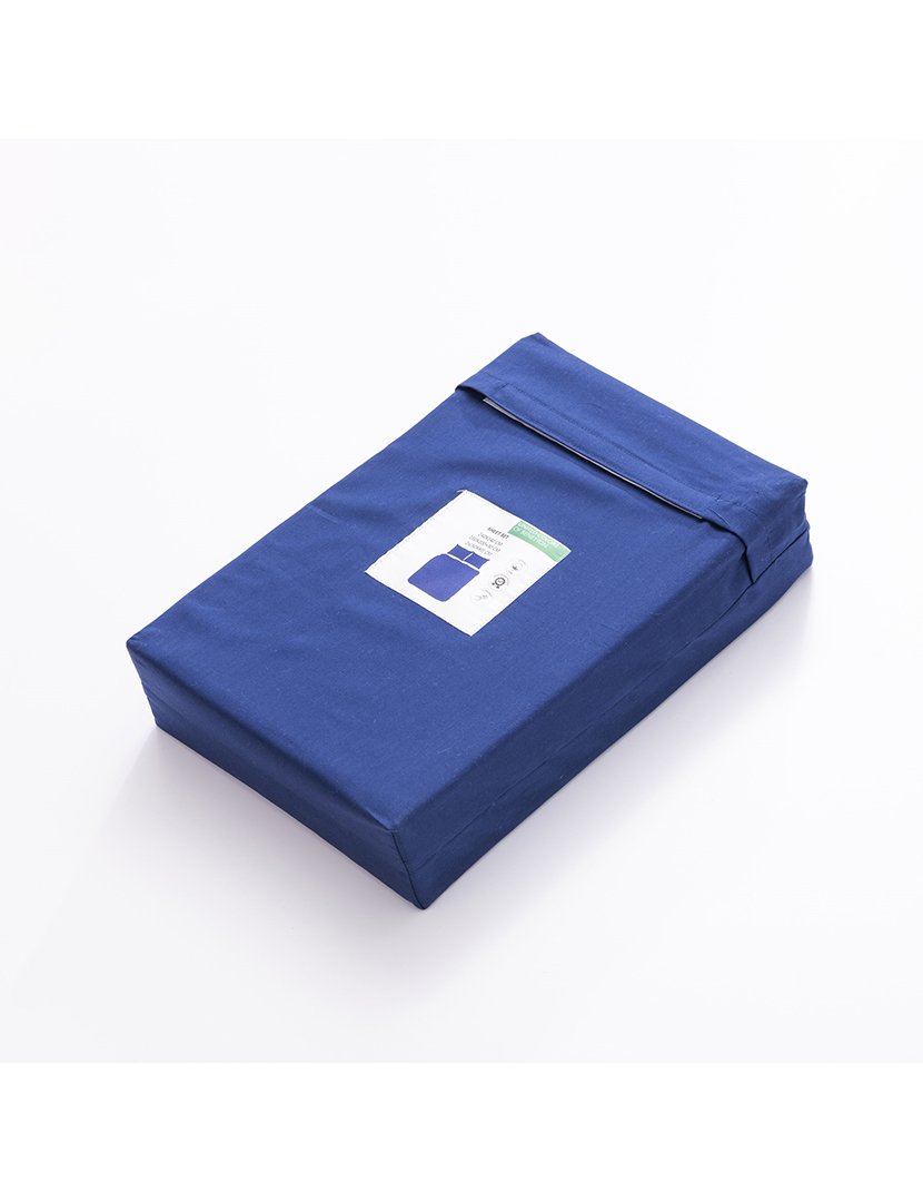 Conjunto Lençóis Azul Marinho 90x200+30 cm