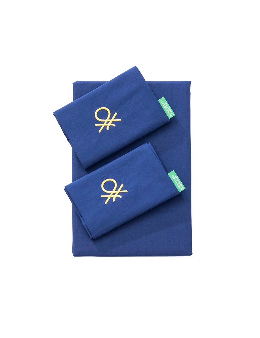 Conjunto Lençóis Azul Marinho 200x200+30 cm