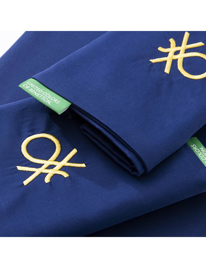 Conjunto Lençóis Azul Marinho 90x200+40 cm