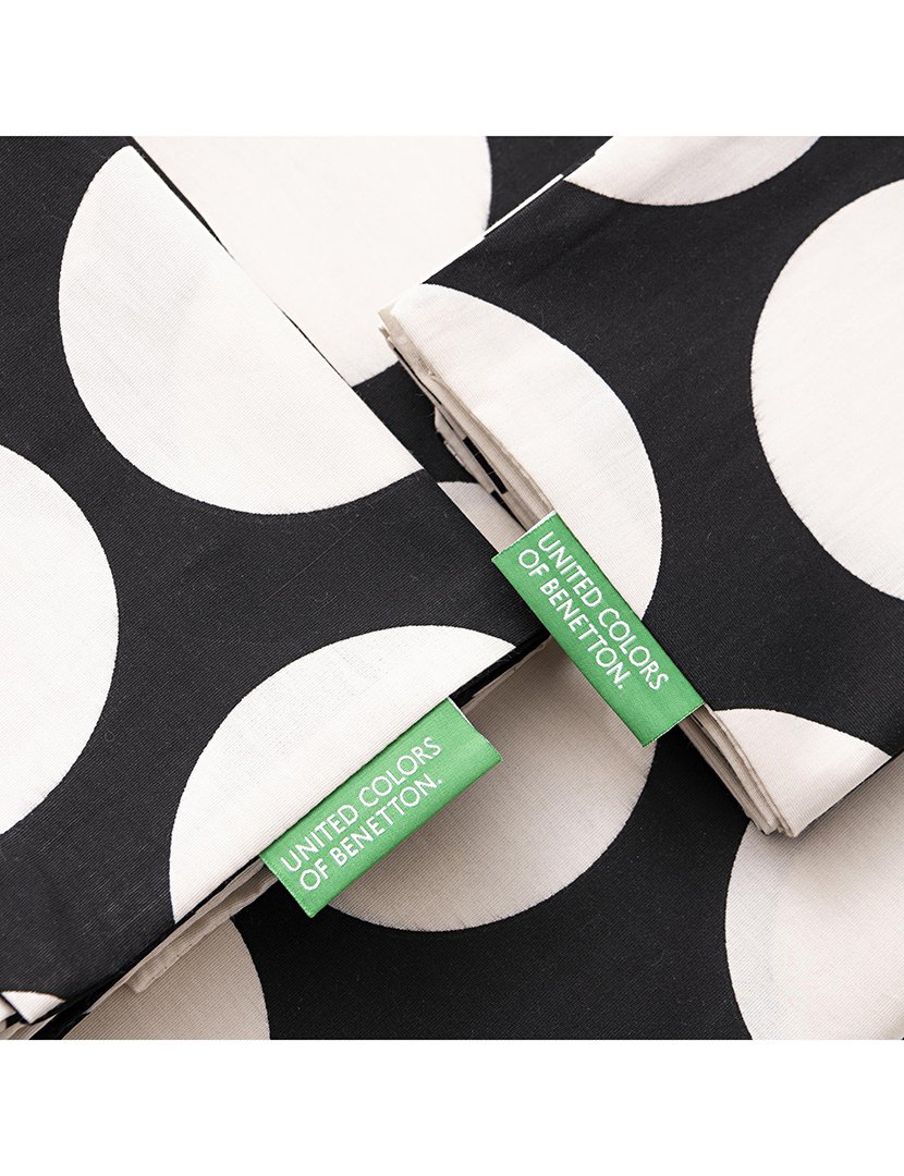 Conjunto Capa Edredon Bolas Preto 120x200x25+50x80 cm