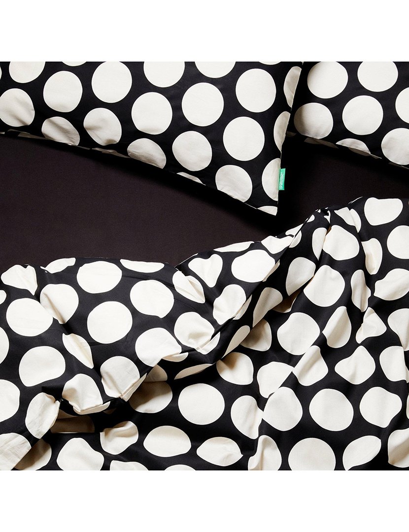 Conjunto Capa Edredon Bolas Preto 90x200x30+45x115 cm