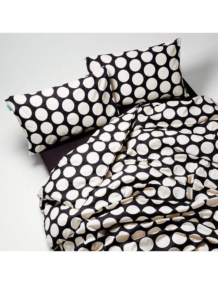 Conjunto Capa Edredon Bolas Preto 90x200x40+50x85 cm